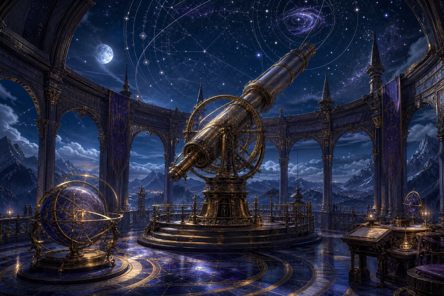 Painted view of Astronomy Tower