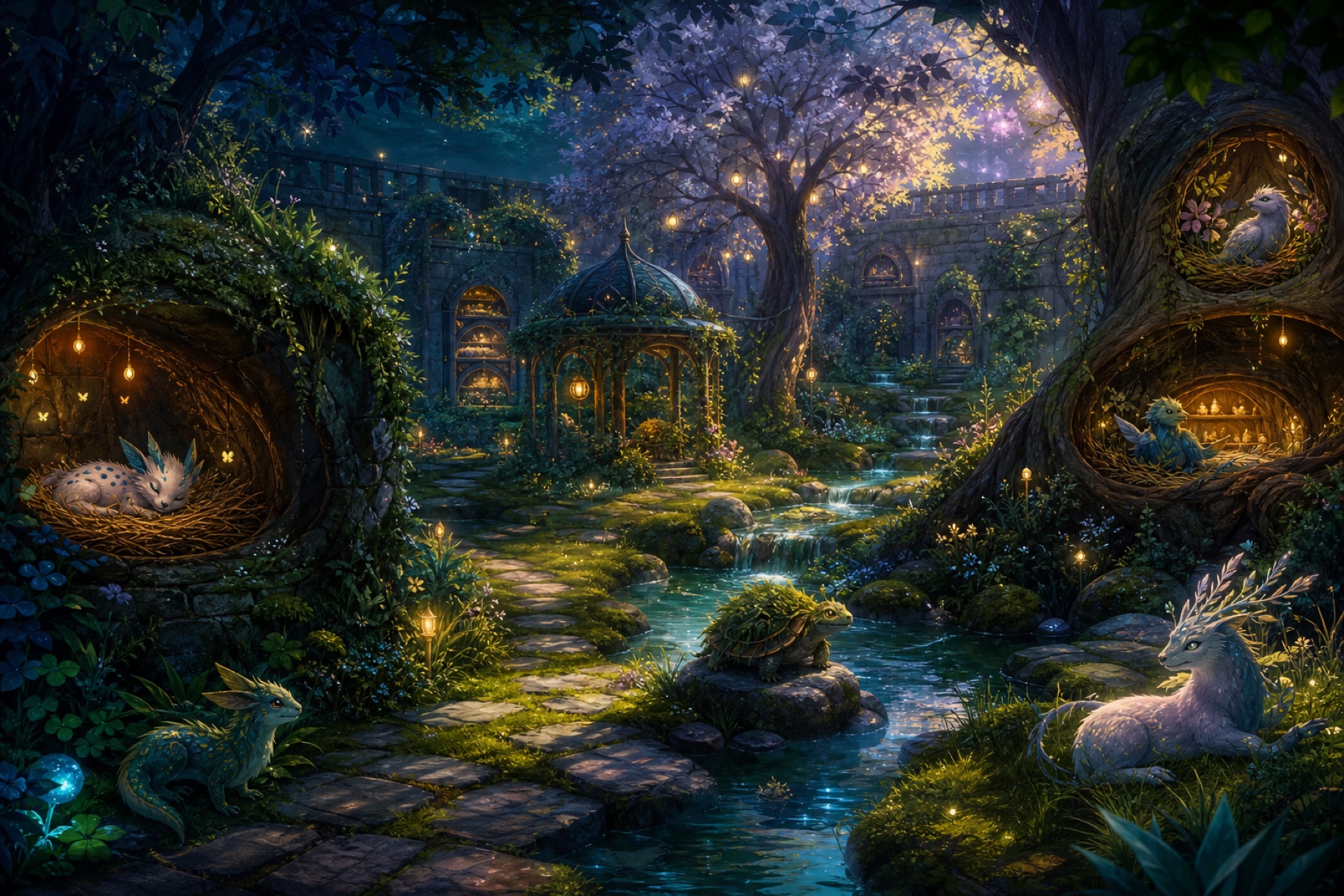 Painted view of Familiar Sanctuary