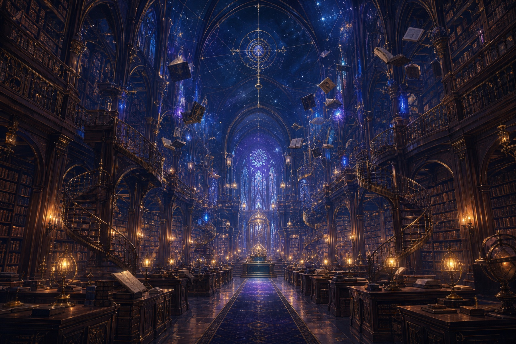 Painted view of Grand Library