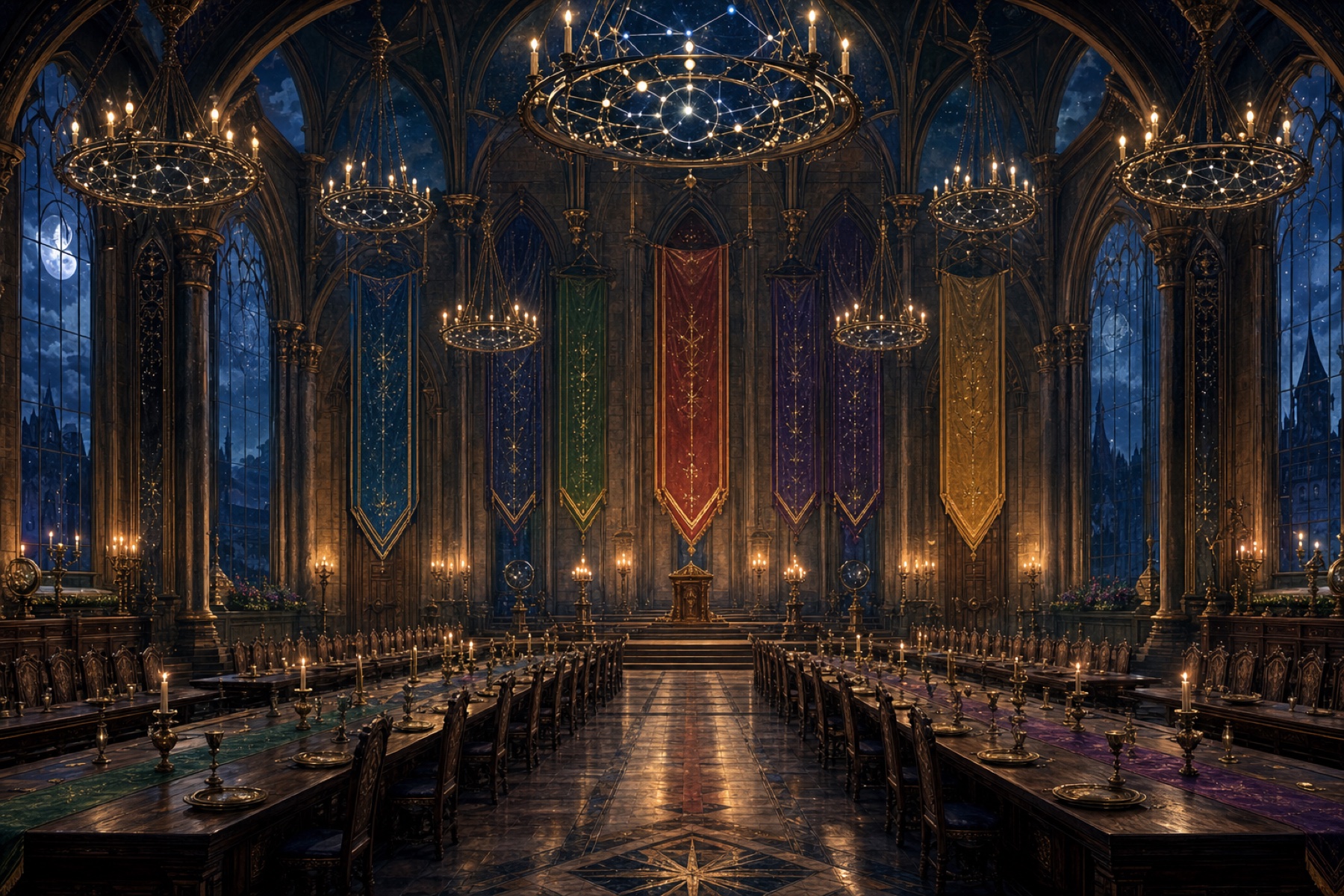 Painted view of Great Hall