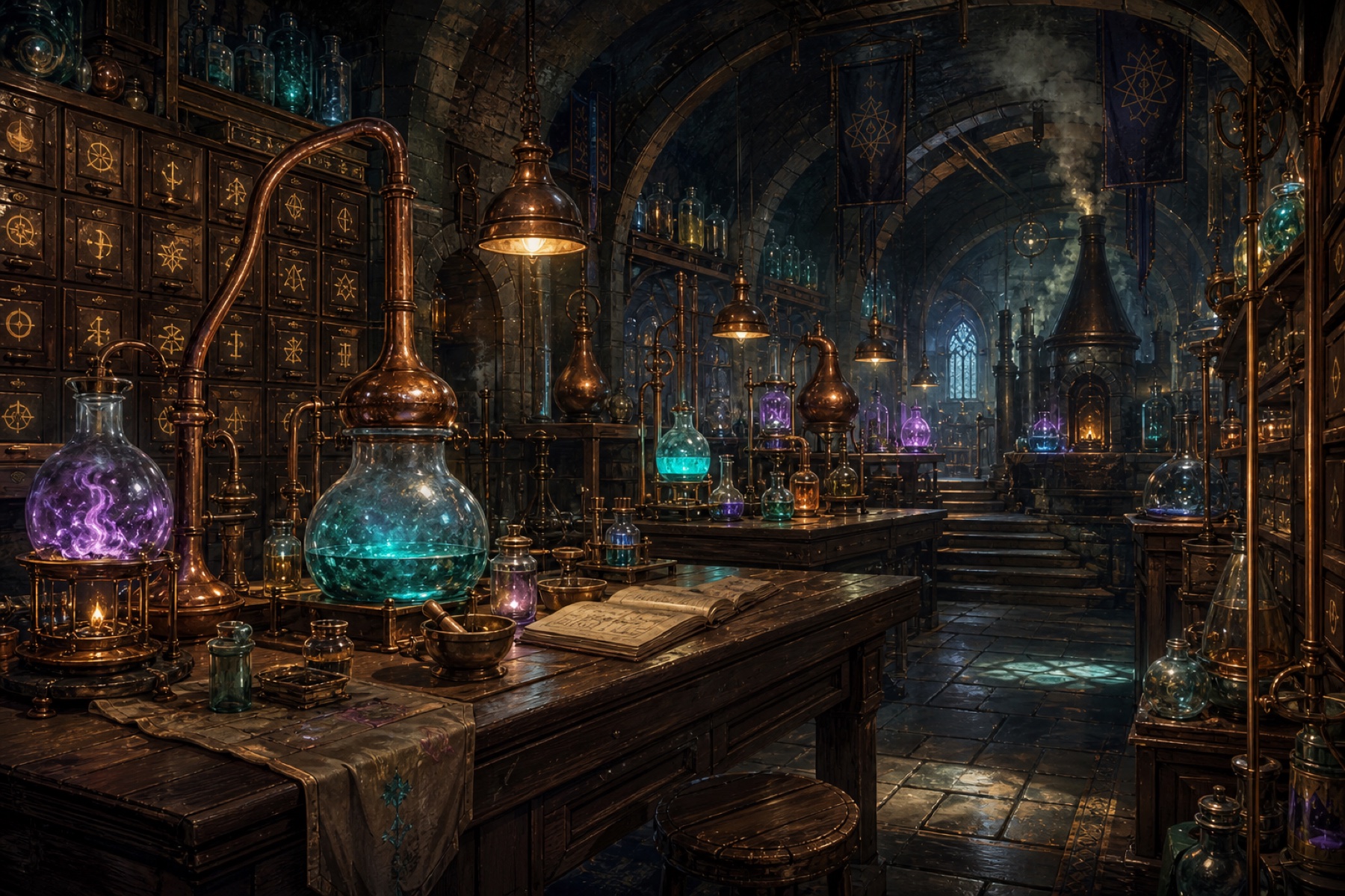 Painted view of Potion Laboratory