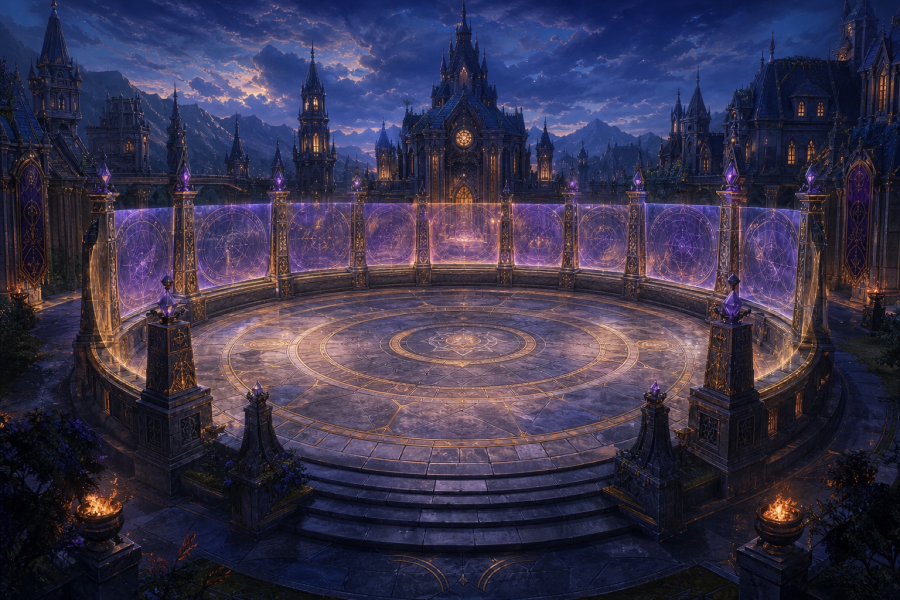Painted view of Spellcasting Arena