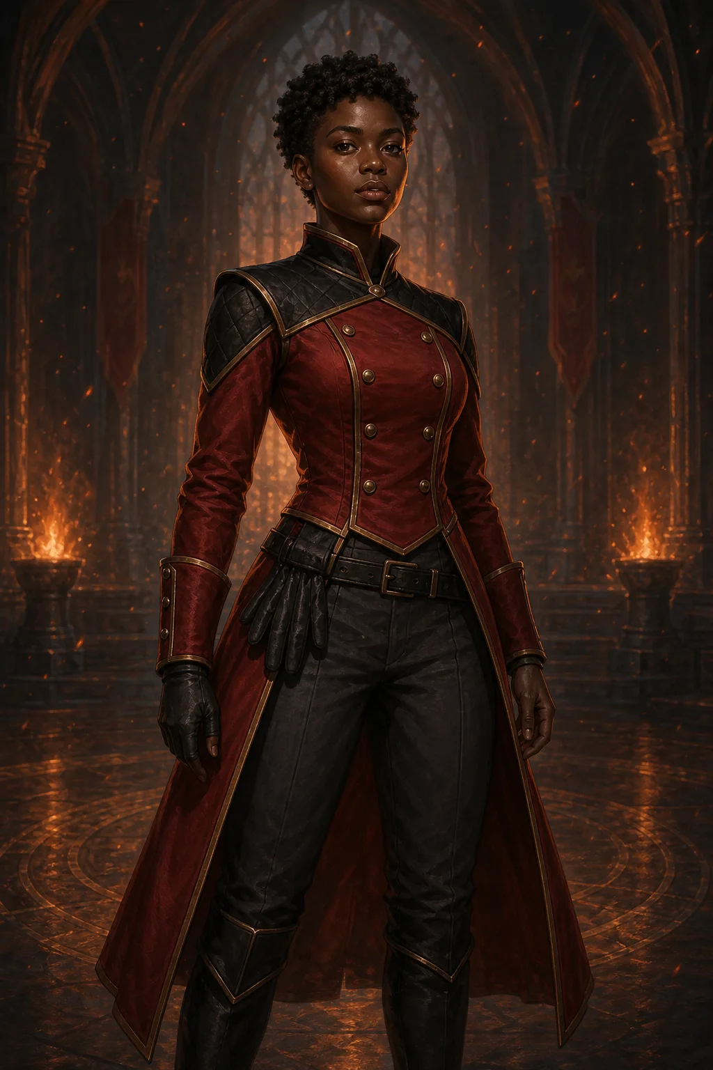 Portrait of Imani Ember in the Ignivar house uniform
